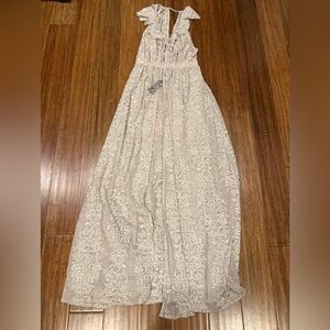 Olivaceous Lace Maxi Dress